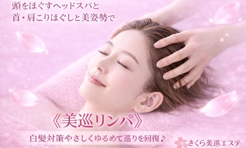 白髪対策リンパマッサージ奈良市