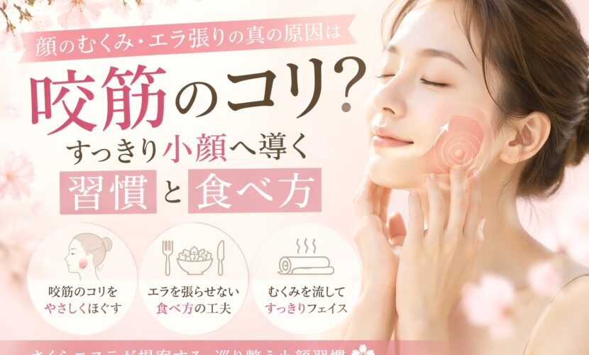 顔のむくみ・エラ張りと咬筋・小顔エステ